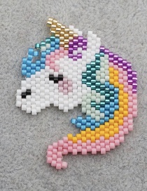 Fashion Color Bead Woven Unicorn Accessories