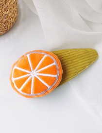 Fashion Orange Fabric Embroidery Fruit Hair Clip