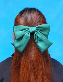 Fashion Green Cloth Bow Hairpin