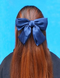 Fashion Blue Cloth Bow Hairpin
