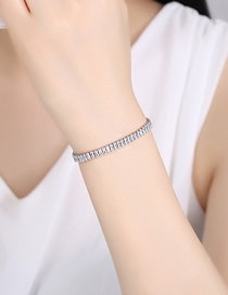 Fashion Platinum Cubic Zirconia Geometric Bracelet