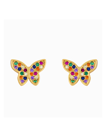 Fashion Butterfly Butterfly Studded Alloy Stud Earrings