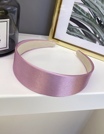 Fashion Pink Light Board Wide Edge Fabric Headband
