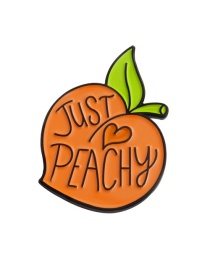 Fashion Orange Enamel Alloy Peach Letter Contrast Brooch
