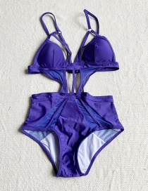 Fashion Purple One-piece Swimsuit