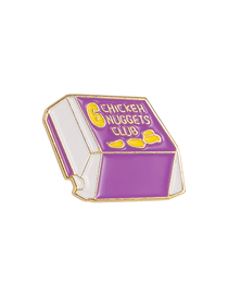 Fashion Purple Alloy Fast Food Gourmet Pin