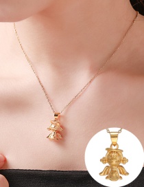 Fashion Golden Angel Baby Stainless Steel Alloy Necklace