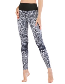 Fashion Black [pants Only] Geometric Print Yoga Sports Fitness Pants
