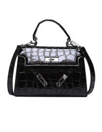 Fashion Black Stone Textured Shoulder Crossbody Bag