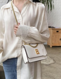Fashion White Diamond Chain Shoulder Bag
