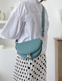 Fashion Blue Embroidered Shoulder Bag