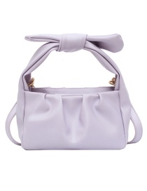 Fashion Purple Pleated Shoulder Bag