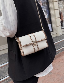 Fashion White Chain Embroidered Shoulder Bag