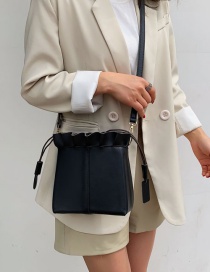 Fashion Black Drawstring Shoulder Bag