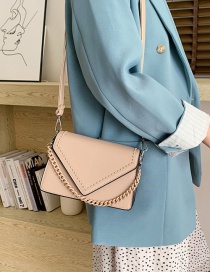 Fashion Khaki Studded Chain Shoulder Bag