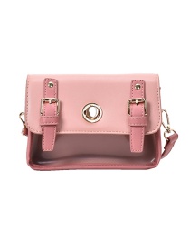 Fashion Trumpet Pink Locked Shoulder Crossbody Bag