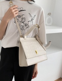 Fashion White Stone Pattern Shoulder Bag Crossbody Bag