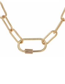 Fashion Gold 60cm Alloy Ring Necklace