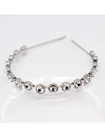 Fashion White Diamond-shaped Metal Fine Geometric Round Headband