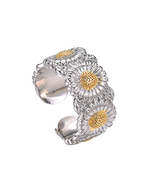 Fashion Chrysanthemum Small Daisy Opening Adjustable Ring