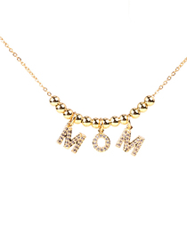 Fashion Golden Diamond letter round beads