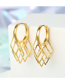 Fashion Gold Hollow Diamond Zircon Star Sequin Eye Earrings