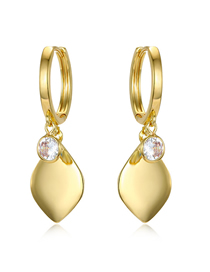 Fashion Gold Zircon Water Droplets Zircon Star Sequin Eye Earrings
