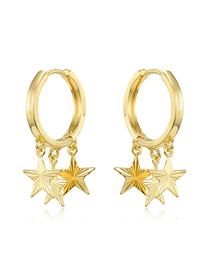 Fashion Pentagram Zircon Star Sequin Eye Earrings