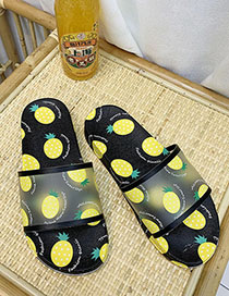 Fashion Pineapple With Black Fruit Fruit Sandals