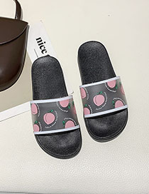 Fashion Black Peach Fruit Sandals