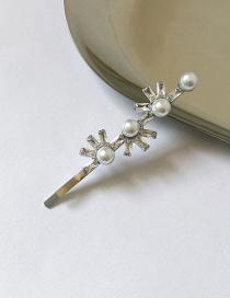 Fashion Golden Pearl Flash Diamond Zircon Clip