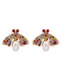Fashion Color Insect Pearl Earrings
