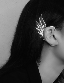 Fashion Silver Single Alloy Wing Ear Hook