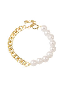 Fashion Bracelet Chain Pearl Joint Necklace Bracelet Set