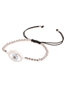 Fashion Silvery Diamond Eye Bracelet With Copper Beads