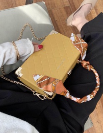 Fashion Yellow Scarf Chain Handbag Shoulder Bag