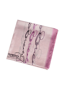 Fashion Violet Graffiti Printed Silk Scarf Shawl Sunscreen Towel