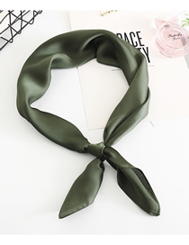 Fashion Army Green Multifunctional Use Of Silk Scarf And Shawl