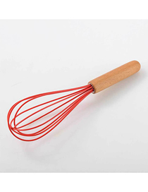 Fashion Whisk High Temperature Resistant Wooden Handle Kitchen Utensil For Non Stick Cooker