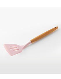 Fashion Leaky Shovel Solid Wood Handle With Bucket Silica Gel Kitchenware Set