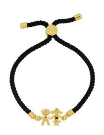 Fashion Black Hand Knitted Rope Bracelet
