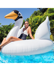 Fashion White Big Swan Water Animal Mount Inflatable Recliner