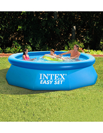 Fashion Blue 0dish Inflatable Round Family Swimming Pool 244 * 76cm