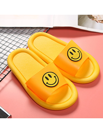 Fashion Yellow Children's Sandals And Slippers With Soft Face And Smile