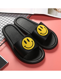 Fashion Black Children's Sandals And Slippers With Soft Face And Smile