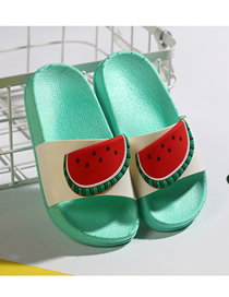 Fashion Big Watermelon Fruit Animal Contrast Color Soft Bottom Slippers