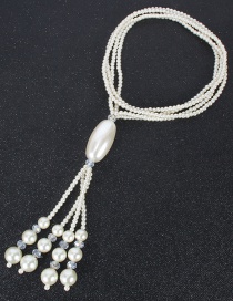 Fashion Rice White Necklace Pearl Clavicle Chain Jewelry