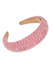 Fashion Pink Cloth Mizhu Hairband