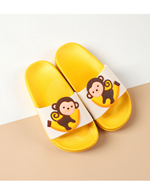 Fashion Monkey Fruit Animal Hit Color Non-slip Soft Bottom Word Children Slippers