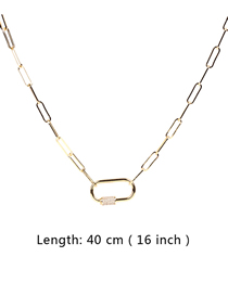 Fashion Large 40cm Geometrical Zircon Alloy Necklace